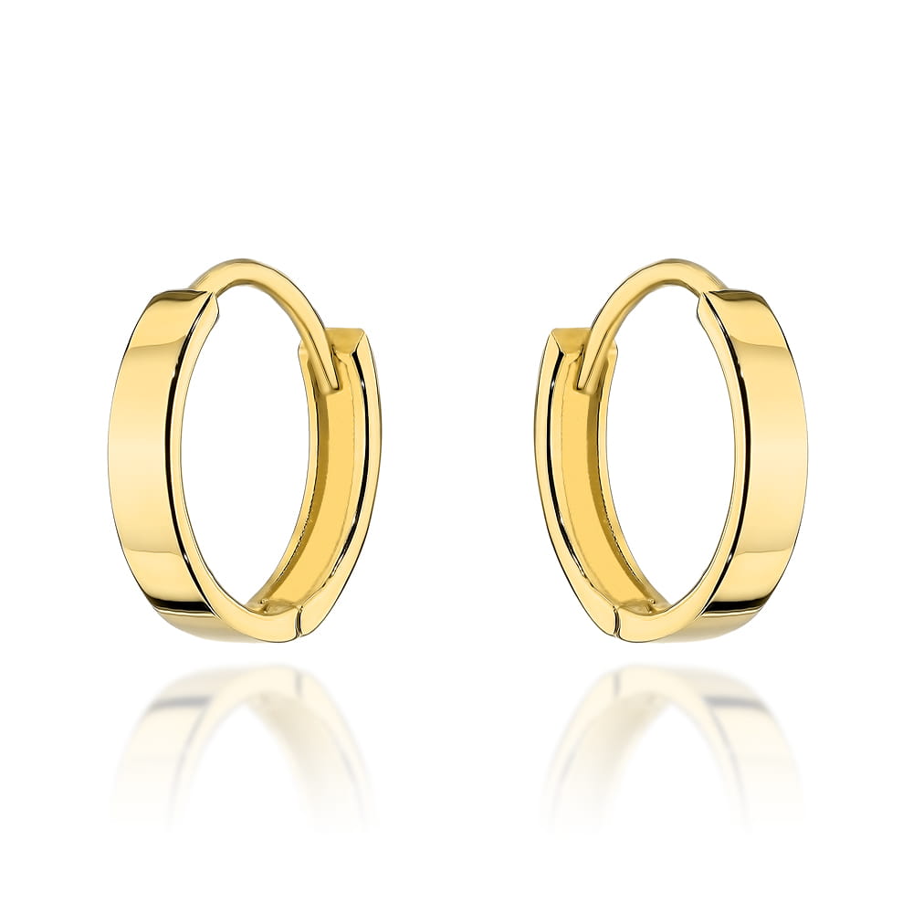 Cercei Creole Aur 14K Clasici - Eleganță Rotundă, Design Rafinat