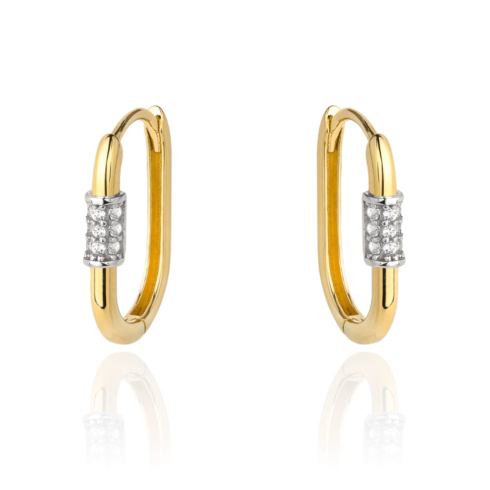 Cercei Aur 14K Rotunzi cu Zirconiu - Eleganță Subliniată