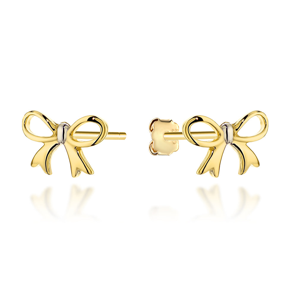 Cercei Aur 14K Cocarde pe Tijă - Eleganță Subtilă