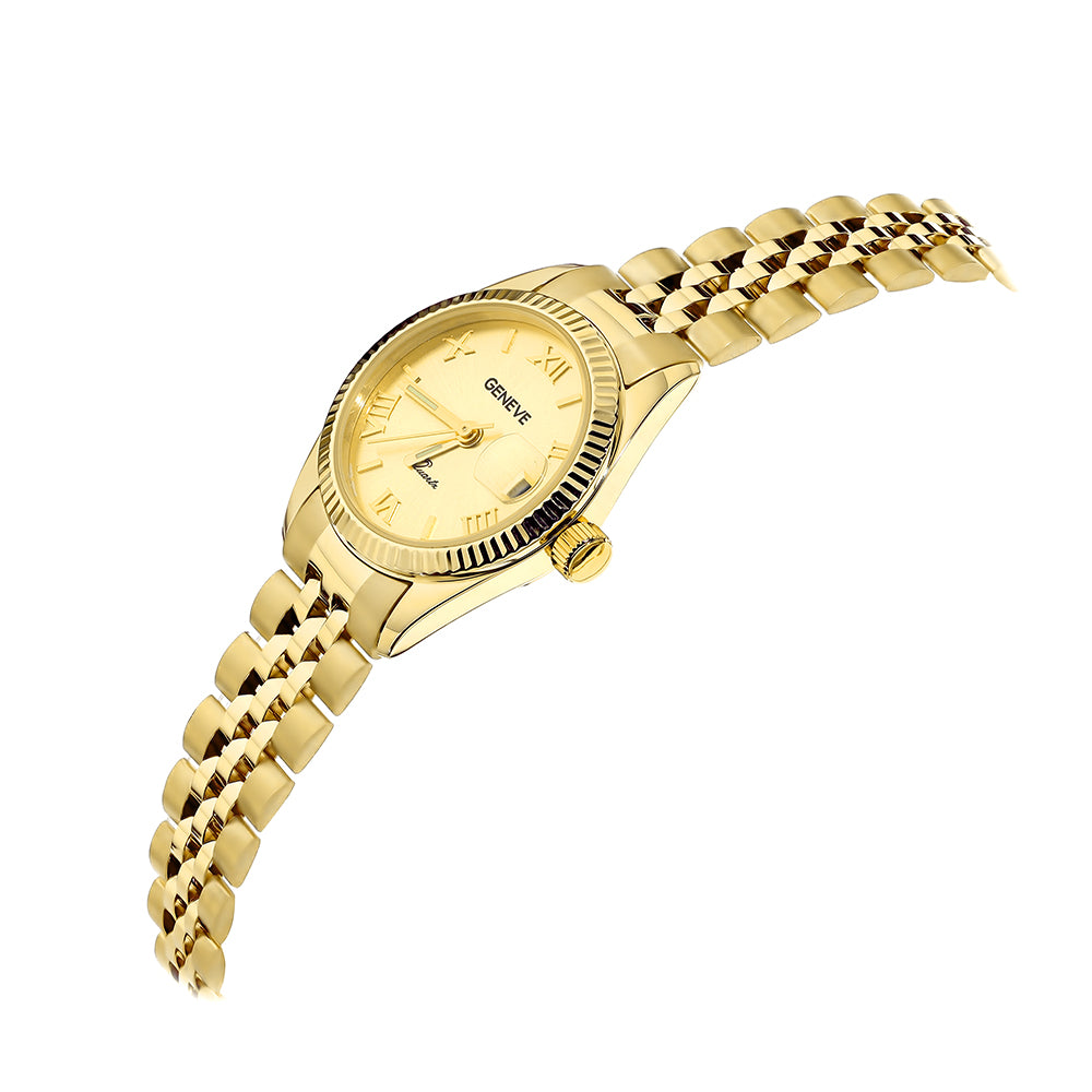 Ceas Dama Aur 14K cu Cadran Rotund Elegant