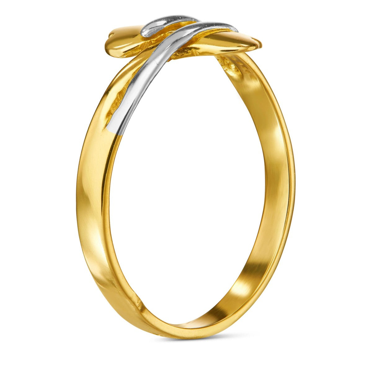 Inel Aur 8K Două Inimi - Eleganță Simplă