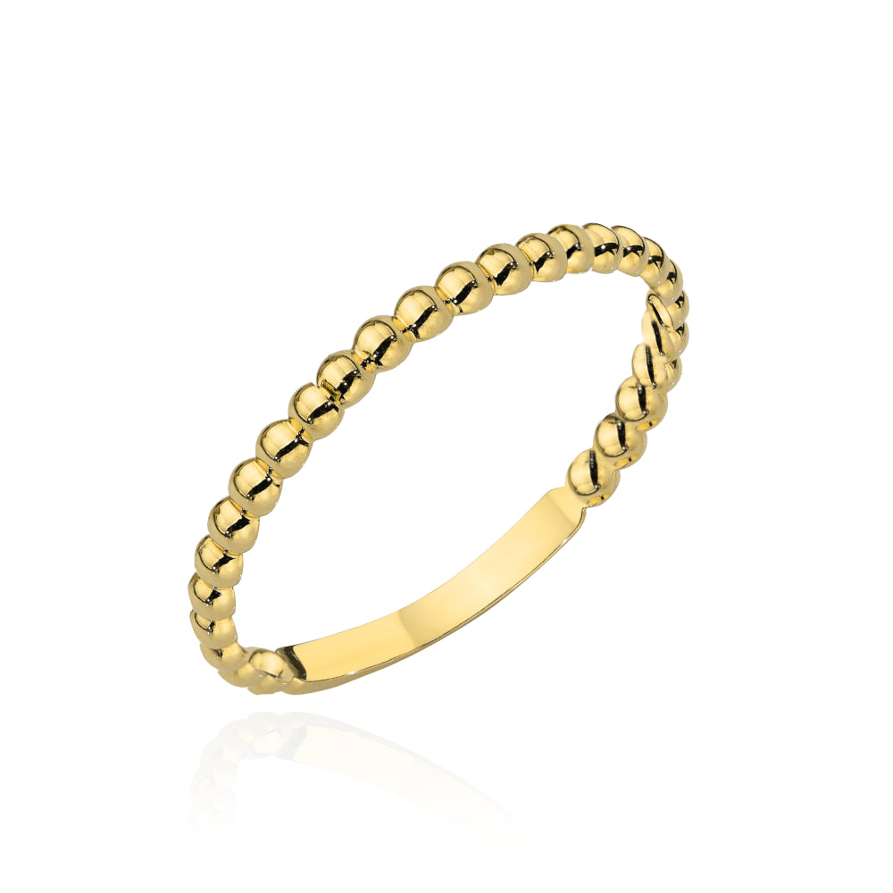 Inel Aur 14K Cu Bile Mici - Eleganță Delicată