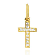 Pandantiv Cruciuliță Aur 8K cu Zirconiu - Eleganță Divină