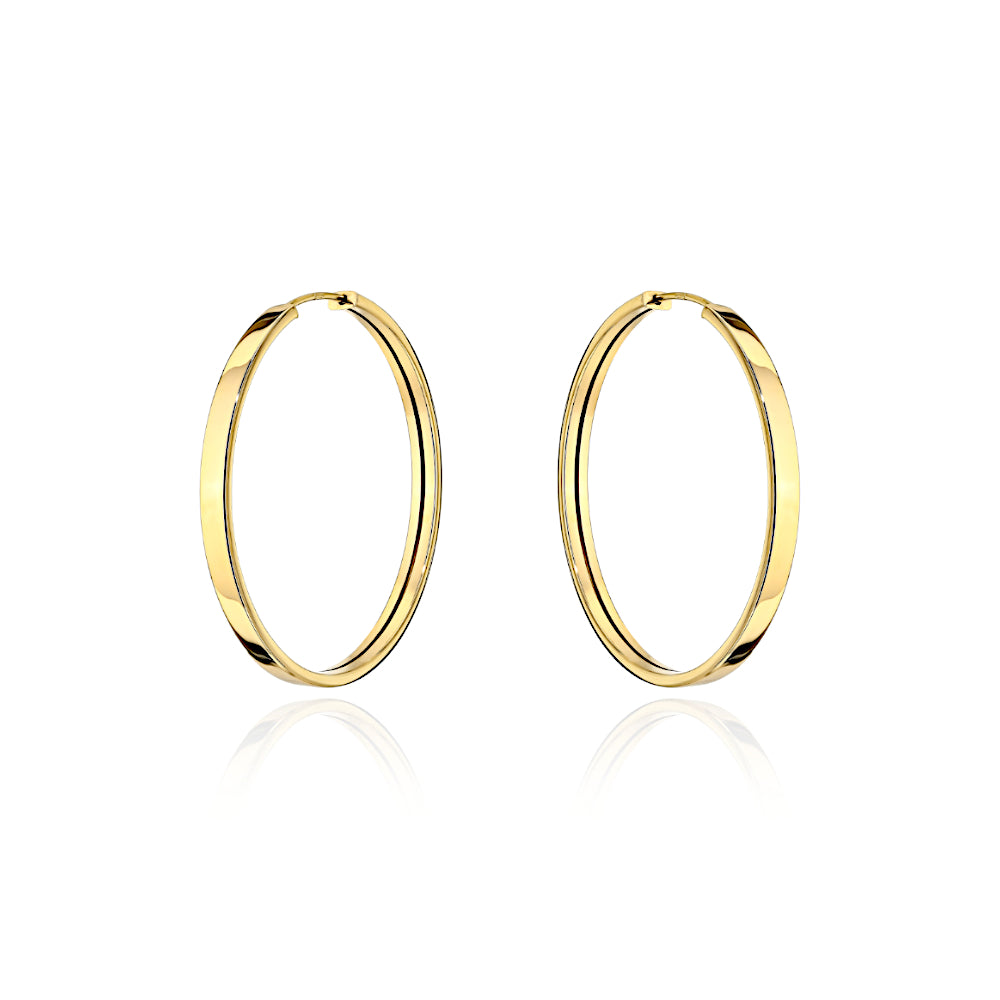 Cercei Aur 14K Rotunzi, Simpli - 23mm