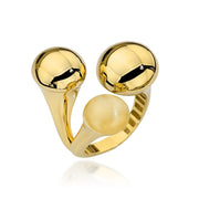 Inel Aur 14K Colecția "BONO ROSSO" - Design Cu Bile