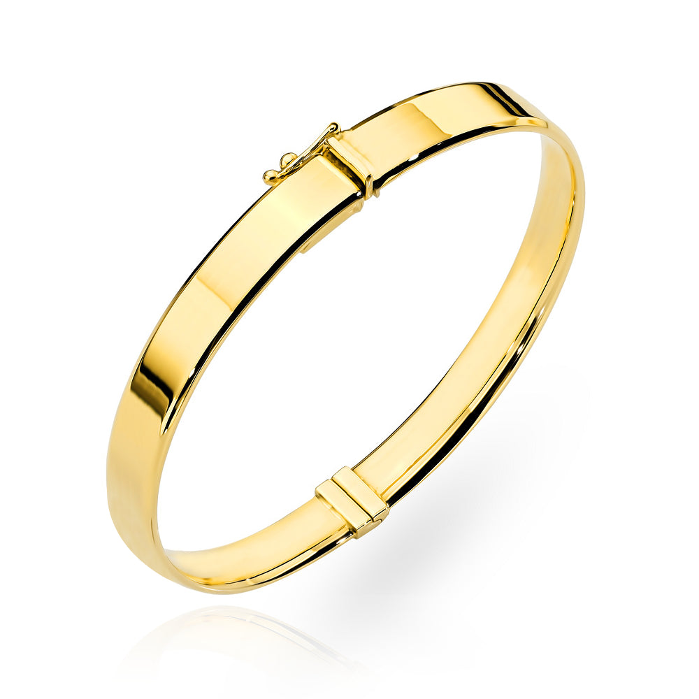 Brățară Fixă Ovală Aur 14K Elegantă pentru Femei