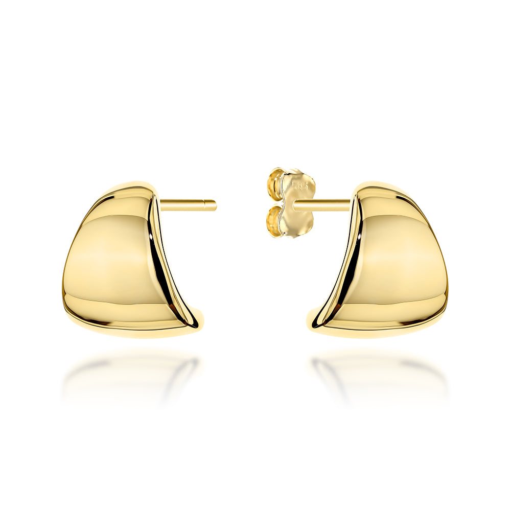 Cercei Aur 14K Triunghiulari Netezi