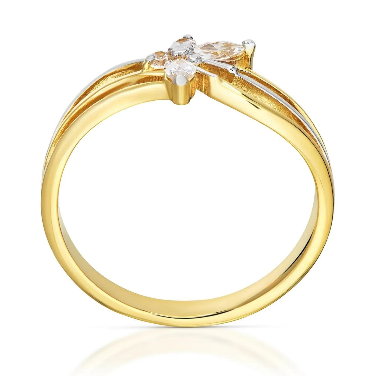 Inel Fluture Aur 8K Cu Zirconiu - Eleganță Delicată