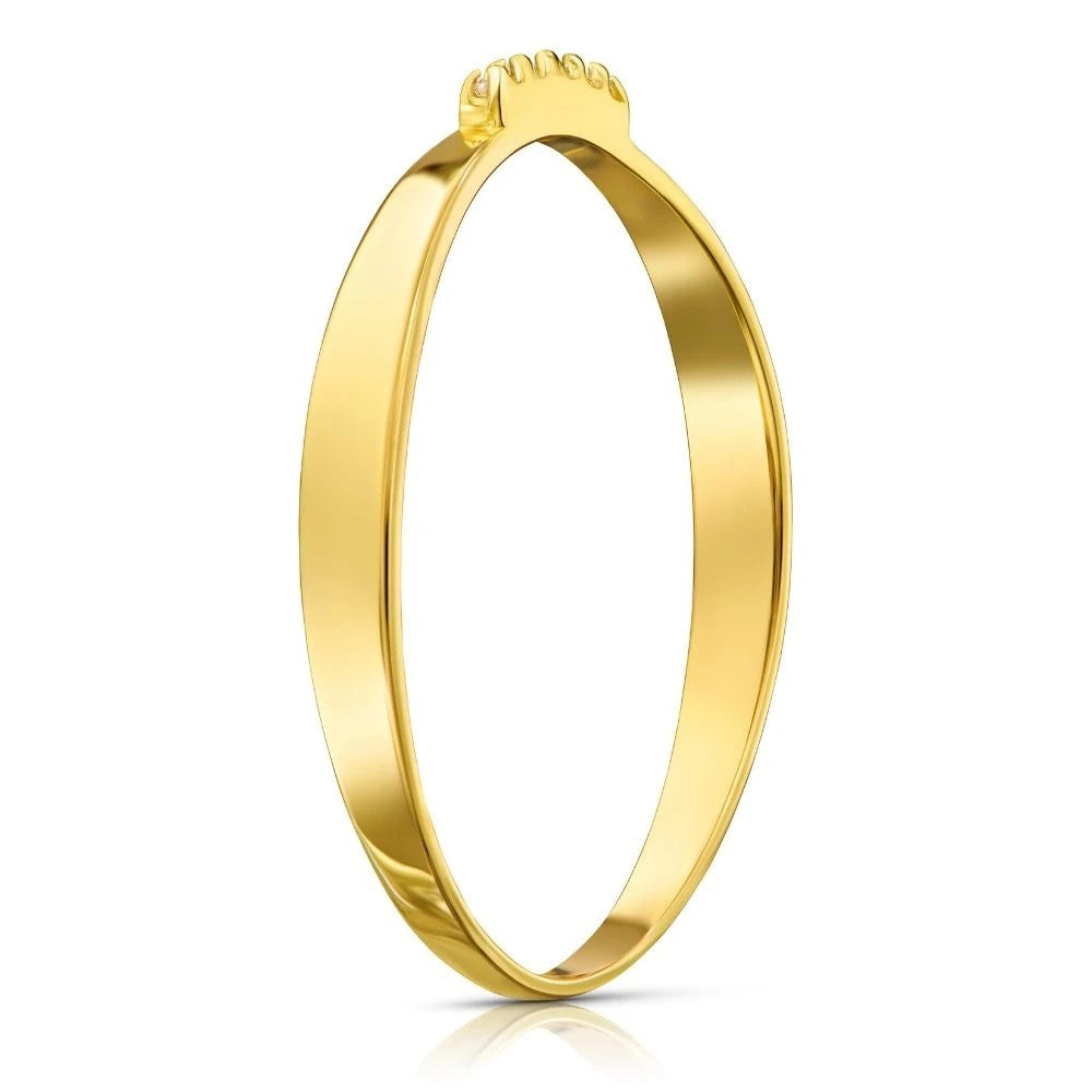 Inel Aur 8K cu Zirconii - Eleganță Aurie, Design Rafinat