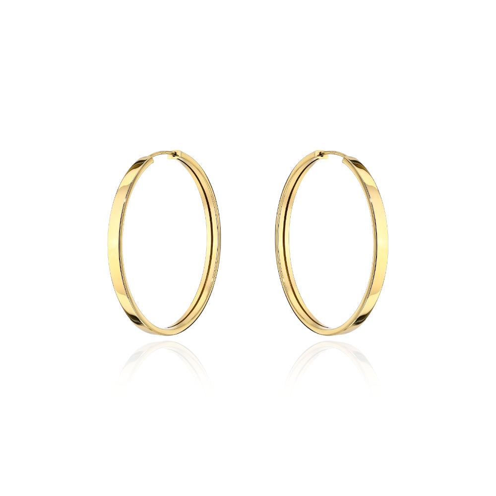 Cercei Aur 14K Creole Largi - 2,7 cm