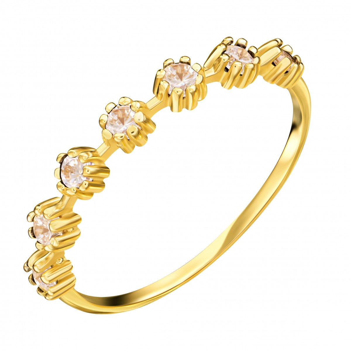 Inel Delicat Aur 8K cu Pietre Negre