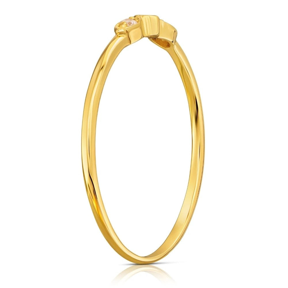 Inel Delicat Aur 8K cu Zirconiu Alb - Eleganță Subtilă