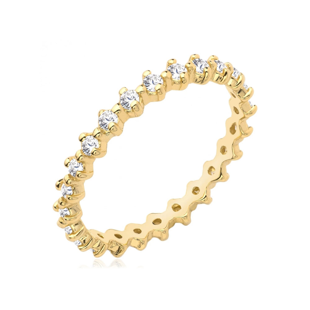 Inel Aur 8K cu Zirconii Strălucitoare