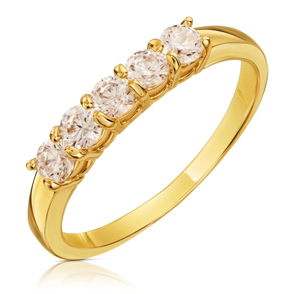 Inel Aur 8K cu Zirconii - Eleganță Strălucitoare