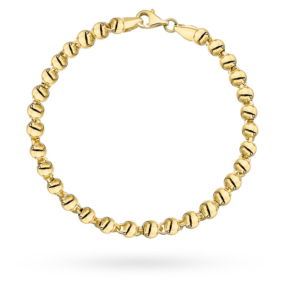 Brățară Aur 14K Bile Rotunde Elegante