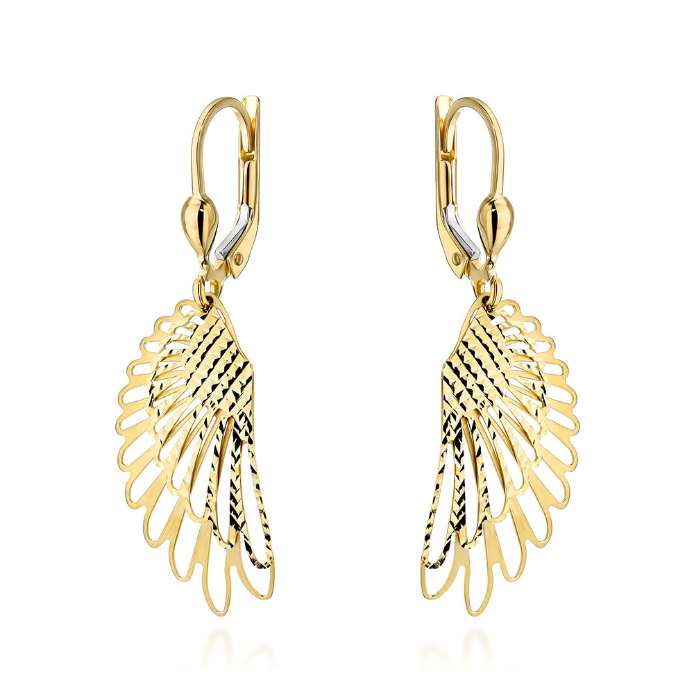 Cercei Aur 14K Aripi Delicate – Design Rafinat