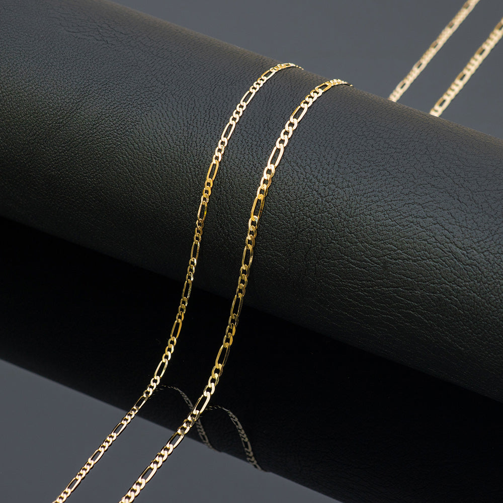 Lanț Aur 14K Figaro 60 cm - Eleganță Clasic