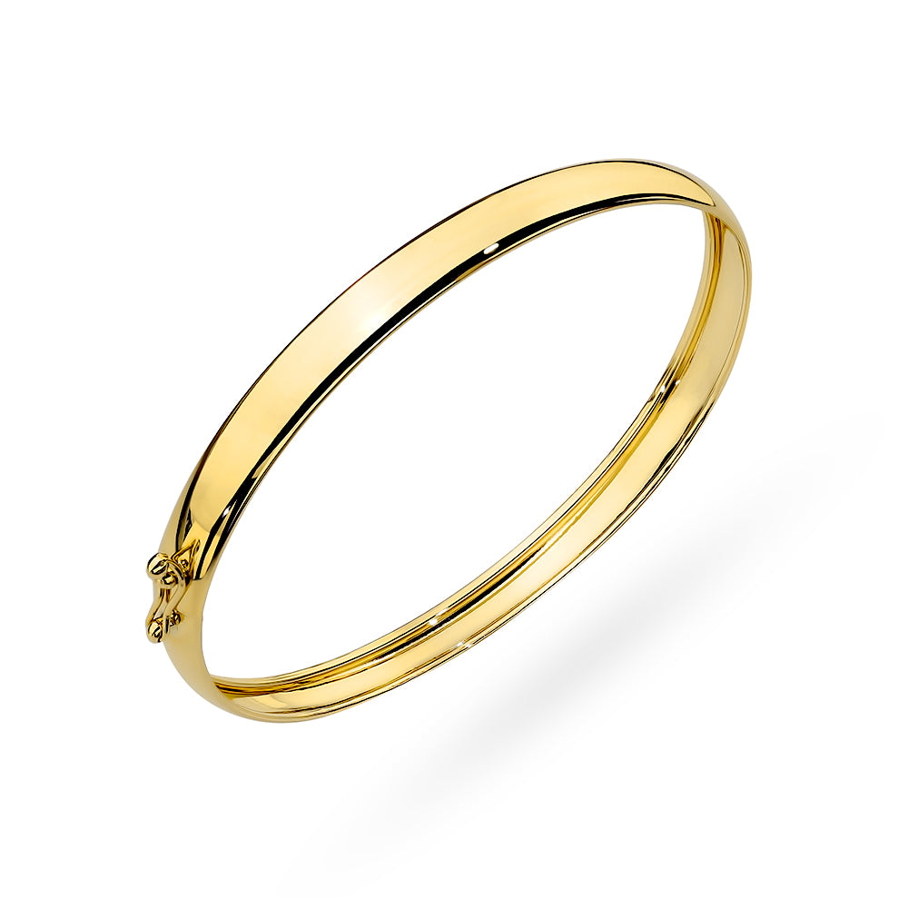 Bratara Fixa Aur 14K Ovala, Eleganta, cu Finisaj Neted