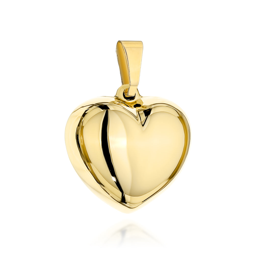Pandantiv Aur 14K Inimă Convexa Netedă