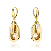 Cercei Aur 14K Ovali Dubli Ajourati - Eleganță Atemporală