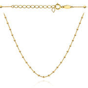 Colier Aur 14K cu Bile Diamantate - Eleganță Subtilă