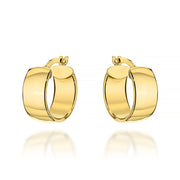 Cercei Aur 14K Rotunzi Late - Eleganță Clasic
