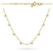 Colier Aur 14K cu Bile Delicate - Eleganță Atemporală