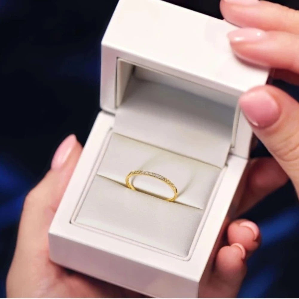 Inel Aur 8K cu Zirconii Albe