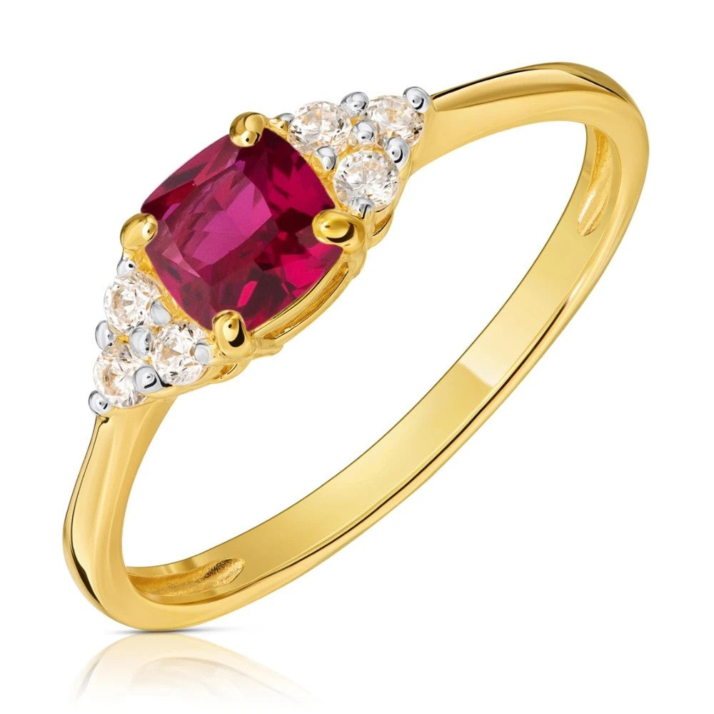 Inel Aur 8K cu Zirconiu și Design Unic