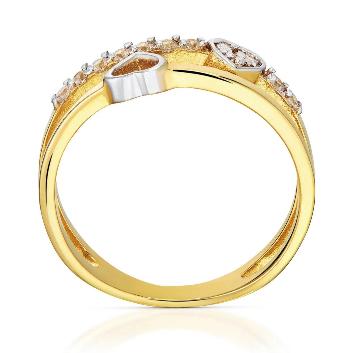 Inel Aur 8K Două Inimi - Eleganță și Romantism