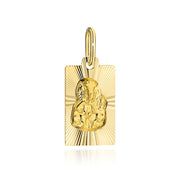 Medalion Aur 14K Diamantat Cu Maica Domnului Częstochowska