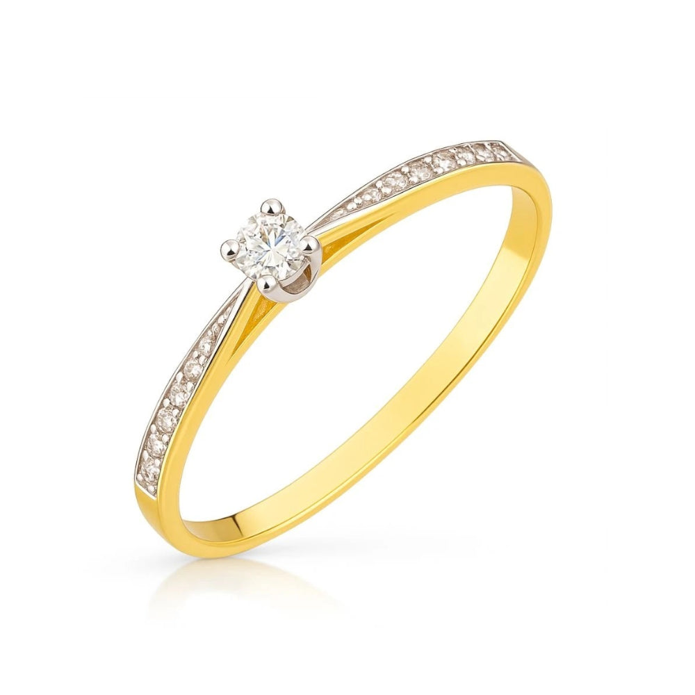 Inel de Logodnă Delicat Aur 8K cu Zirconiu