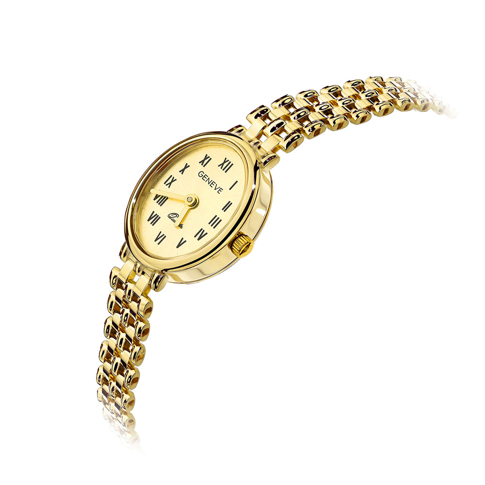 Ceas Aur 14K cu Cadran Oval IX