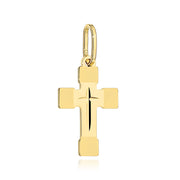 Cruciuliță Aur 14K Cu Brațe Ornamentale