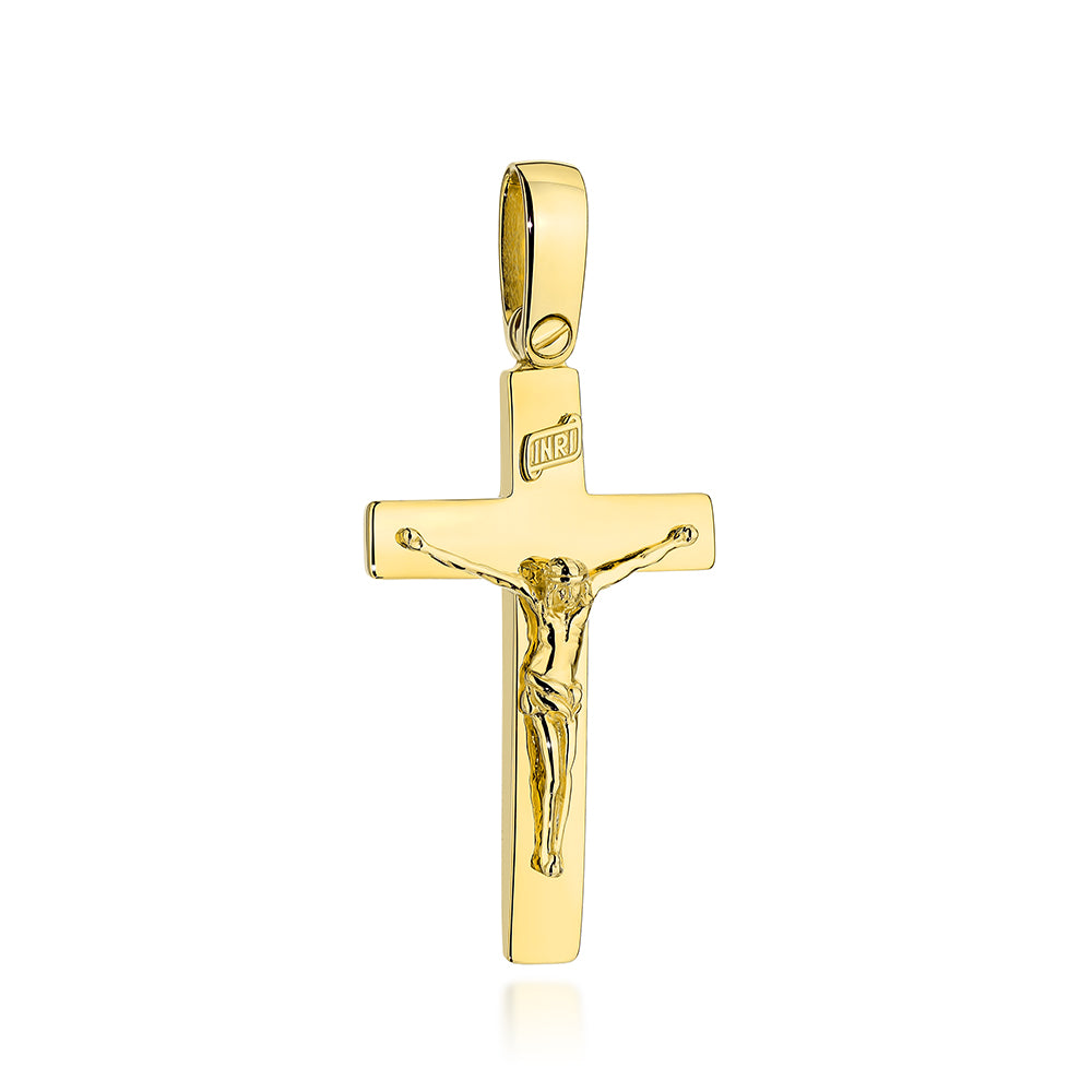 Cruciuliță Aur 14K cu Isus Răstignit