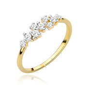 Inele Aur 14K cu Zirconii Albe