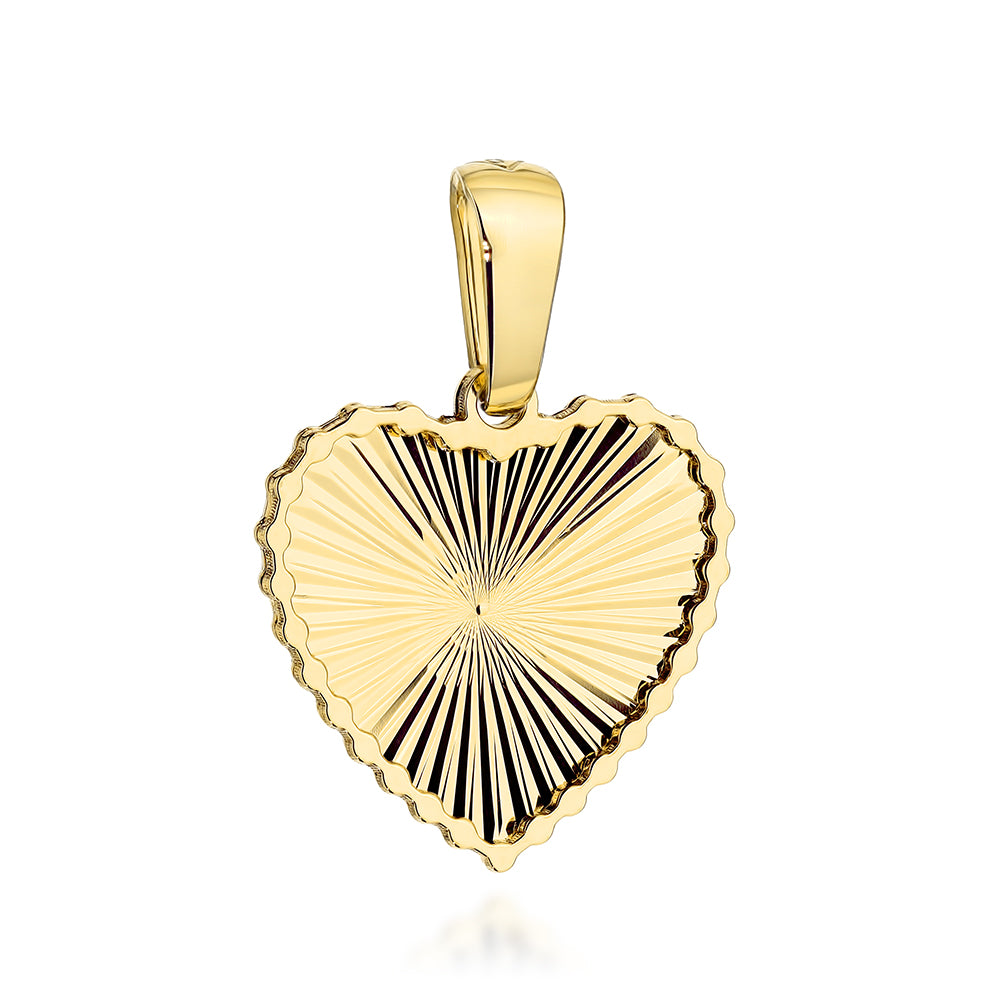 Pandantiv Aur 14K Inimă Diamantată