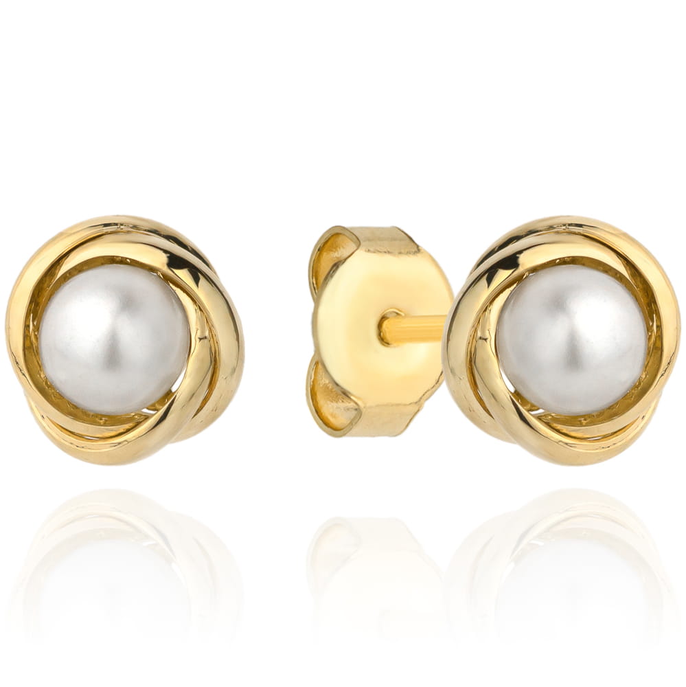 Cercei Aur 14K Cu Perlă Naturală