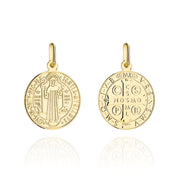 Medalion Aur 14K Sfântul Benedict - Eleganță Divină