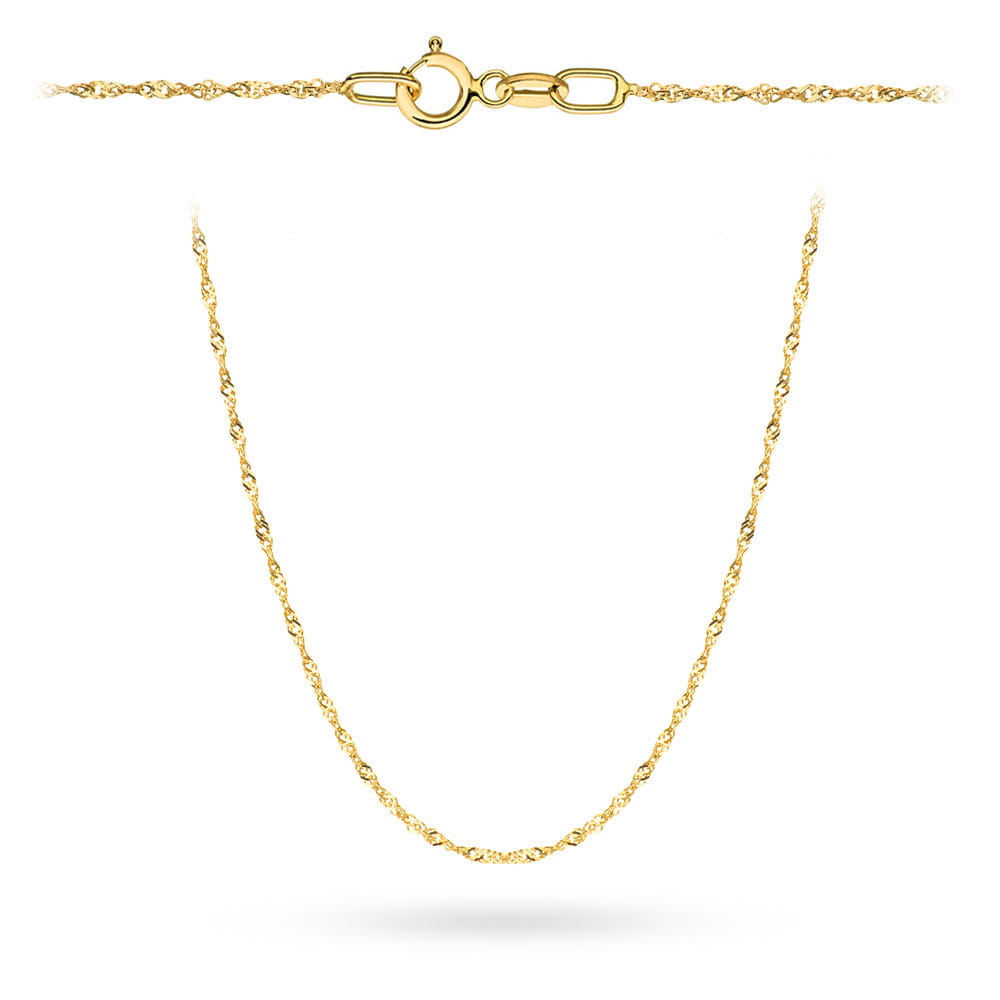 Lanț Aur 14K Singapore 42 cm Super Ușor