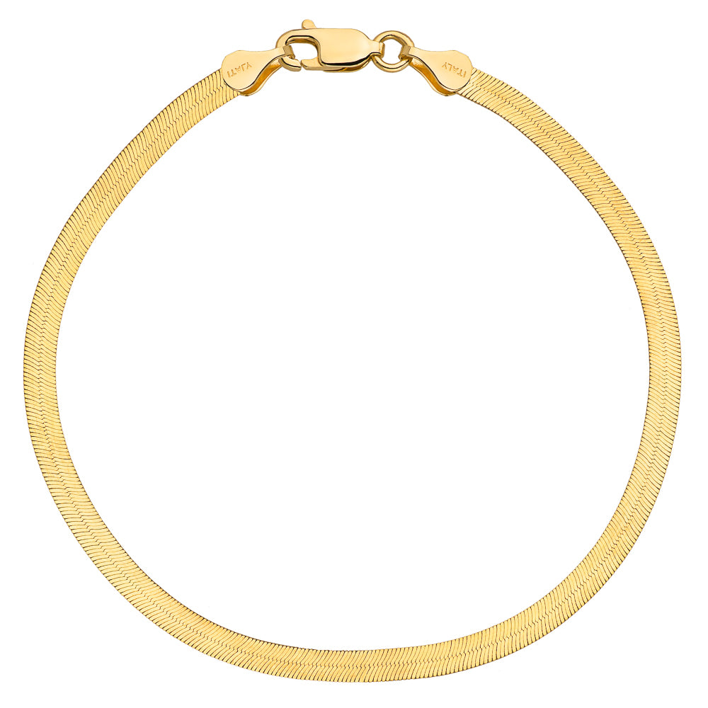 Brățară Aur 14K - 3.5mm Bandă Elegantă