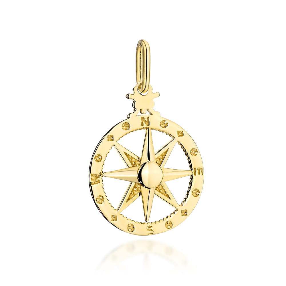 Pandantiv Aur 14K Trandafirul Vânturilor, 19mm