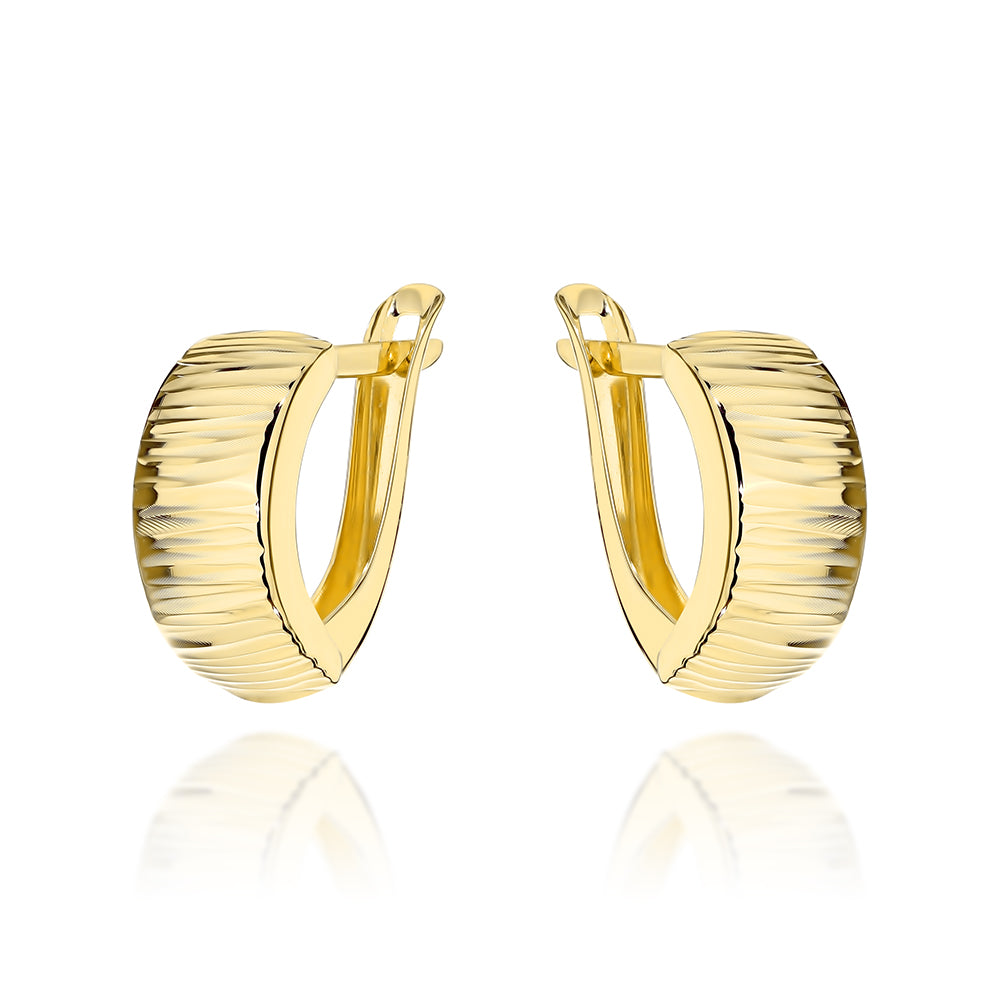 Cercei Aur 14K Rotunzi și Fin Modelati