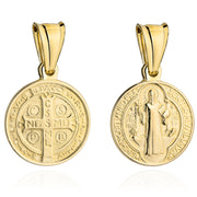 Medalion Aur 14K Sfântul Benedict Foarte Mare