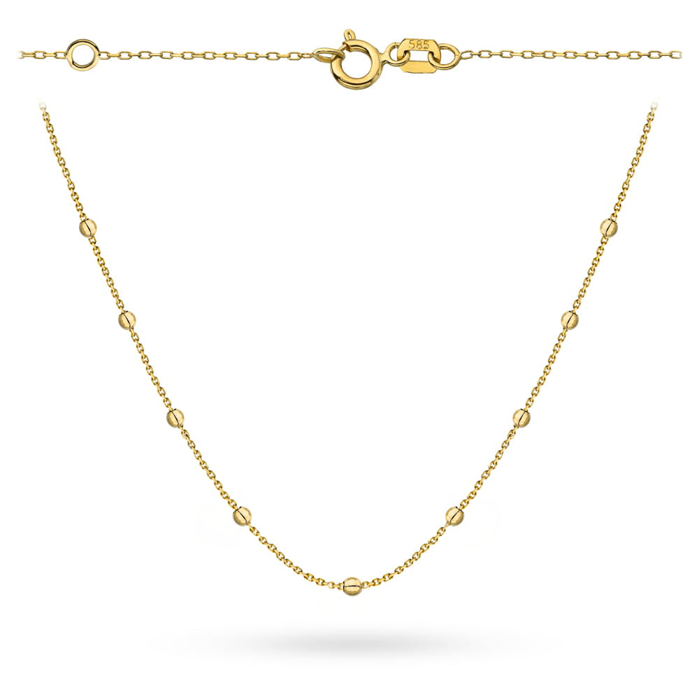 Colier Aur 14K cu Bile Delicate