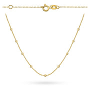Colier Aur 14K cu Bile Delicate