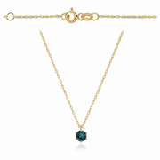 Colier Aur 14K cu Topaz London Blue