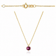 Colier Aur 14K cu Rodolit - Eleganță Rotundă