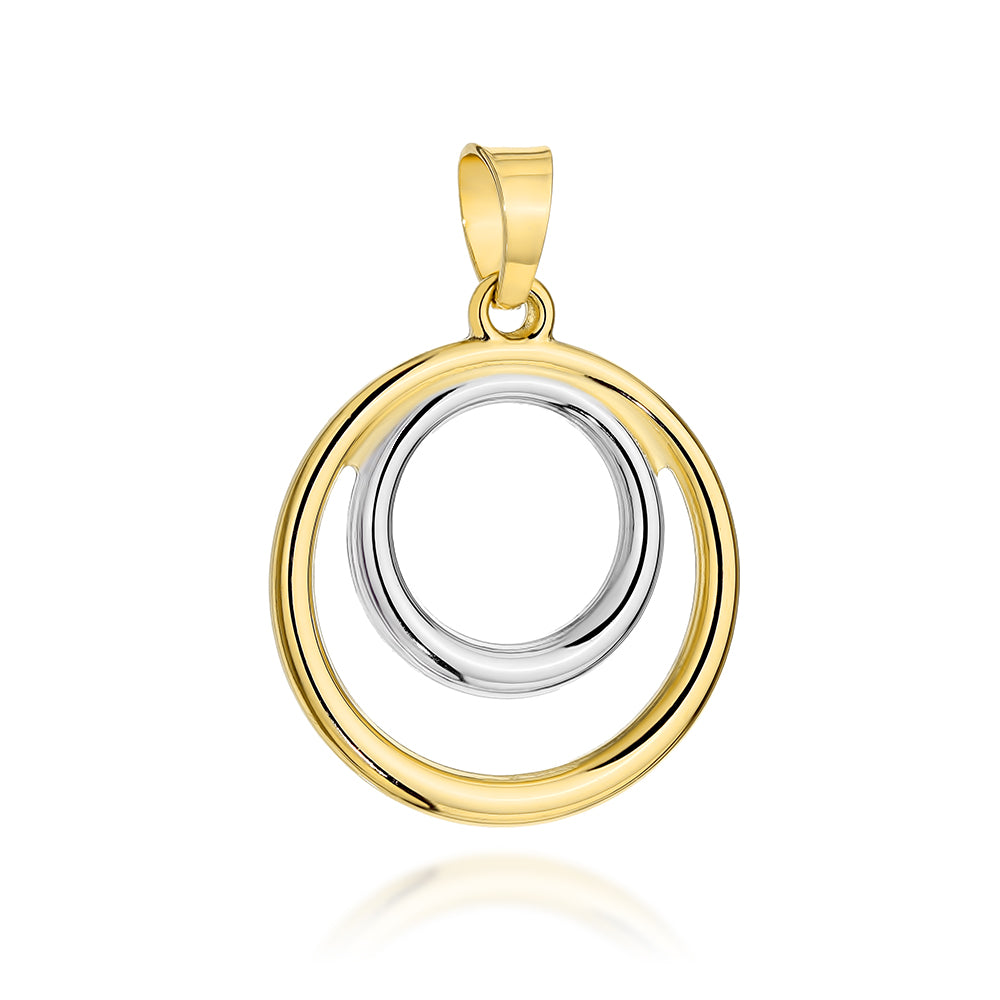 Pandantiv Aur 14K Inele Bicolore