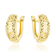 Cercei Din Aur 9K Diamantați Cu Element Decorativ
